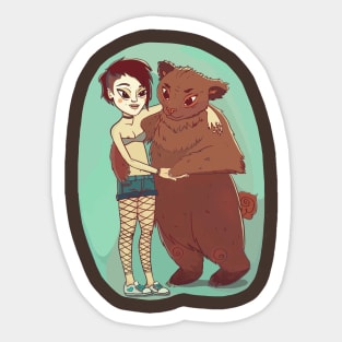 Bear love. Family portrait Sticker